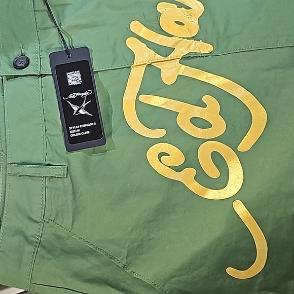 Ed Hardy Love Kills Slowly Olive Green Women's M Mini Skirt - Picture 5 of 6